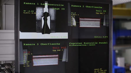 Kontrolle der Lage im optisch-taktilen Mess-und Prüfsystem von MRB.